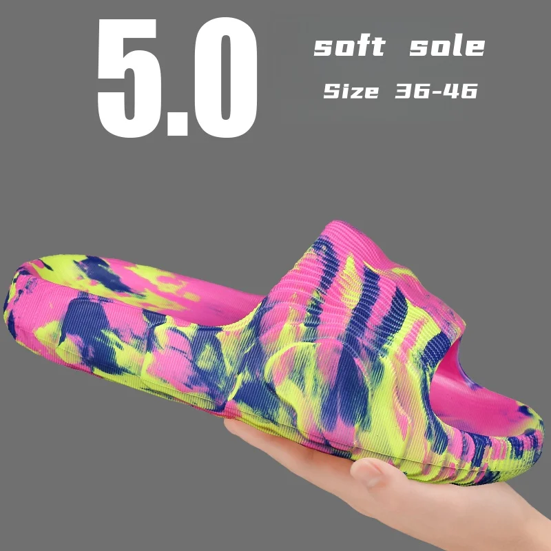 

Summer Light Ladies EVA Slippers Sports Slippers Indoor Home Batoom Non-slip Bath Slippers Unisex Flat Sandals Beach Soft Bottom