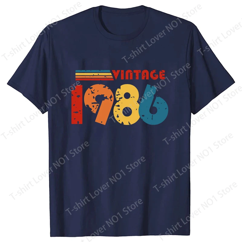 

Funny Vintage 1986 Print Casual T-shirt Women Men 40th Birthday T Shirt Summer Casual Short Sleeve Harajuku Tops Unisex Tops