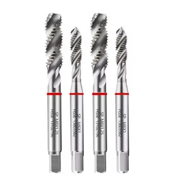 ZUANTONG HSSE Red Ring JIS Standard Spiral Fluted Tap UNC UNF 0-90 2-56 4-40 6-32 8-32 10-24 1/4 3/8 Machine Screw Thread Taps