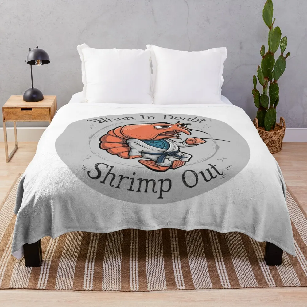 BJJ Tactics: The Art of Shrimp Out Defense Throw Blanket Softest Luxury Designer Blankets