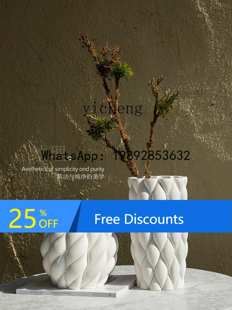 

Vase Ornament Living Room Flower Arrangement Hydroponic Vase Light Luxury Entrance Porcelain Ceramic Vase