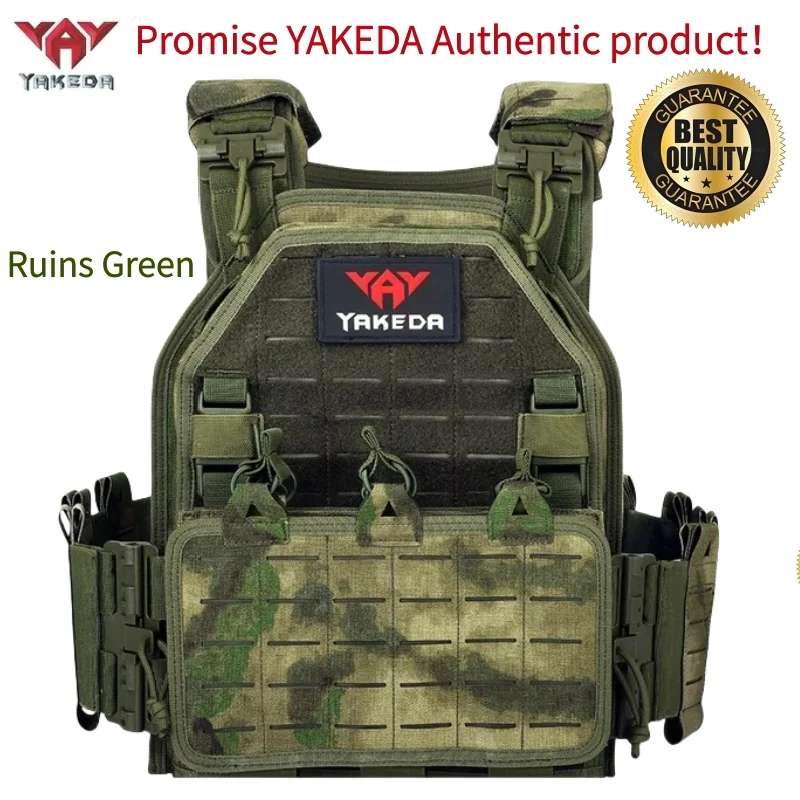 Authentic product YAKEDA Tactical Vest 6094 Fast detachable light laser cut outdoor hunting black gear carry vest of high qualit
