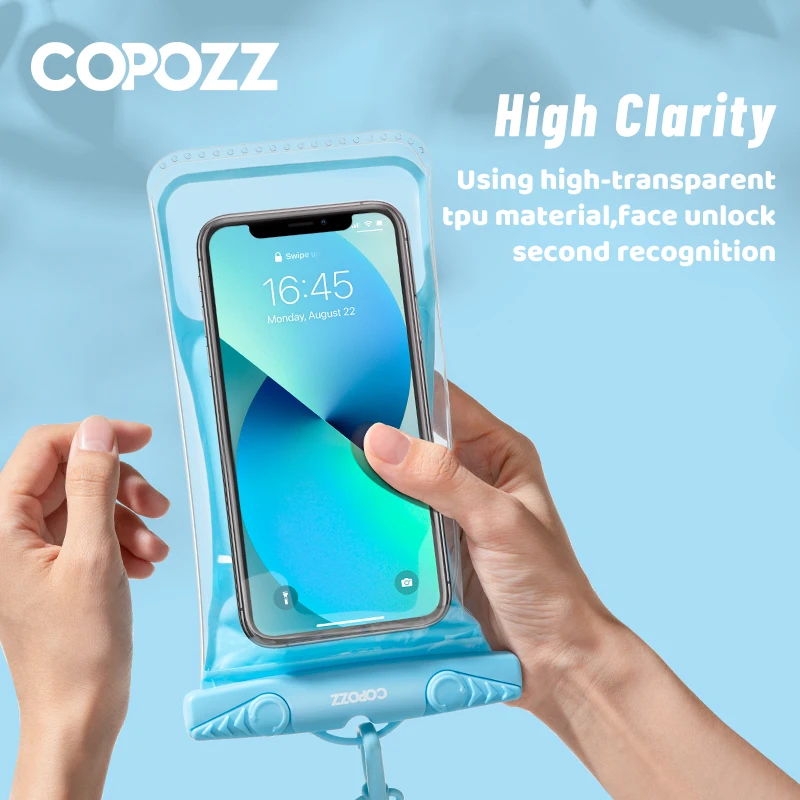 Copozz versão atualizada universal capa de telefone à prova d\'água para iphone xiaomi samsung capa subaquática capa de telefone móvel coque