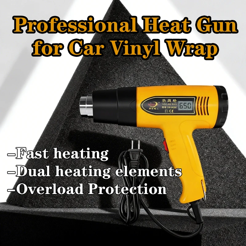 Adjustable Constant Temperature Heat Gun with Digital Display, Film Welding Gun, Industrial Hot Air Gun for Plastic Welding