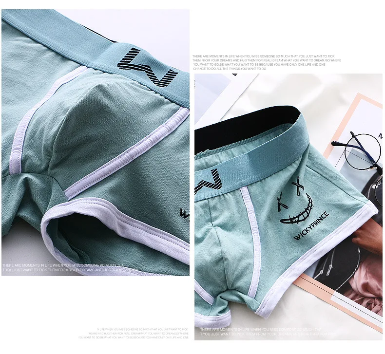 3PCS Mens Underwear Man Underpants Cotton Boxer Shorts Men Panties Boxer Underwear for Male U-Convex Sexy Comfort Boxers