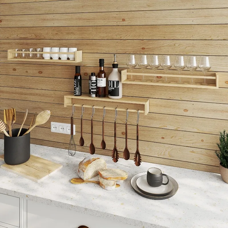 أرفف كتب الحضانة، أرفف كتب عائمة مقاس 23.6 بوصة لمجموعة الحائط مكونة من 3 قطع، ديكور حضانة الأطفال، رفوف مثبتة على الحائط من الخشب الصلب #5