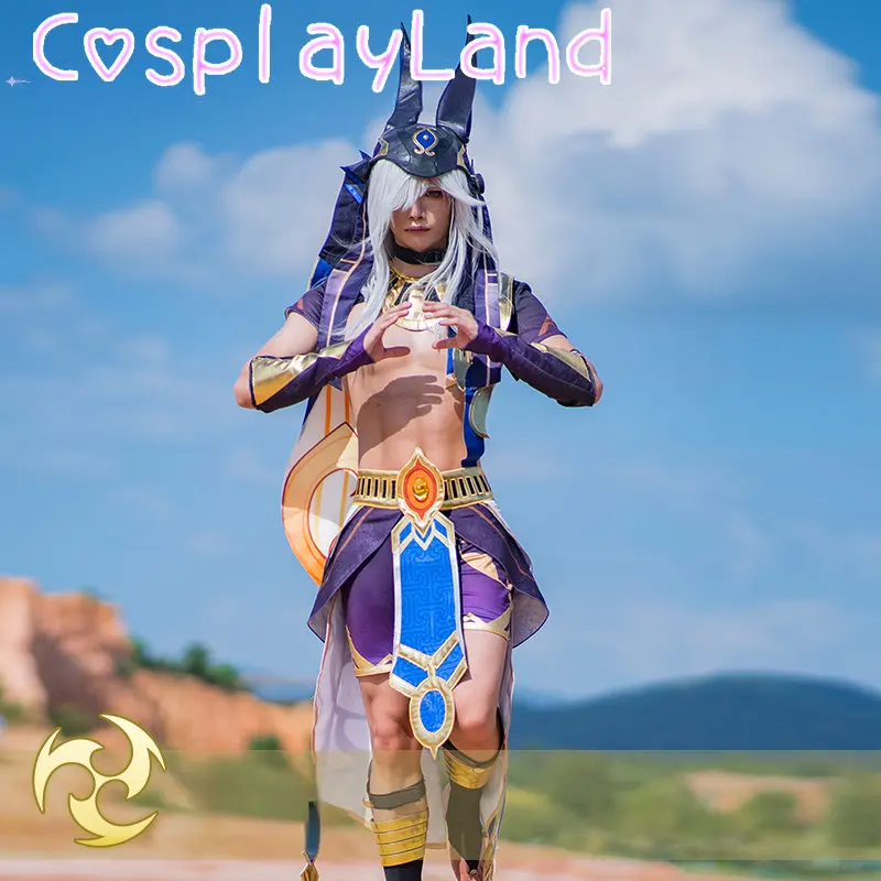 Genshin Impact Cosplay Cyno Kostuum Carnaval Uniform Pruik Anime Halloween Kostuums Cyno Cosplay Mannen Pak Rollenspel Outfit