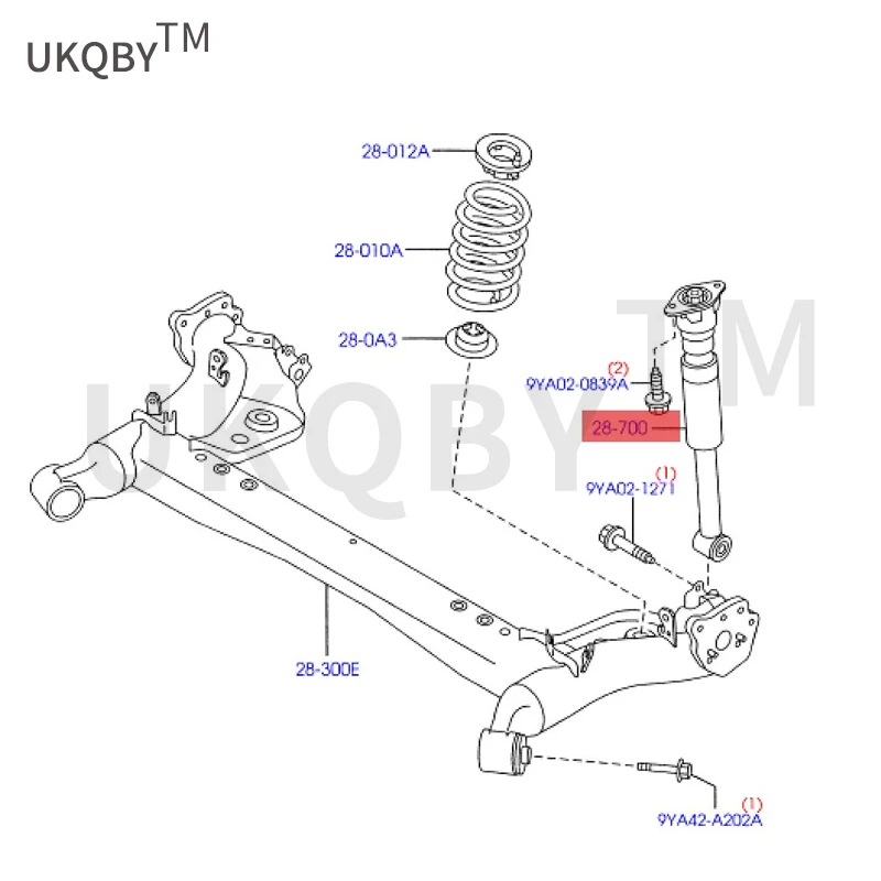 Applicable to Fo rd Fi es ta 09-13 rear rod swing arm suspension fixed bracket DK412870-XA