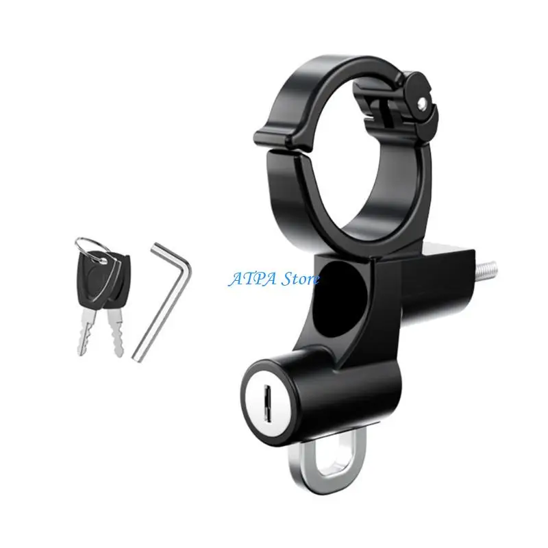 

U13C Universally Motorbike Helmets Lock,Helmets Lock Motorcycle Parts AntiTheft Security Aluminum Alloy Locks with 2 Keys