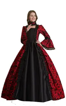 維多利亞洛可可風格女式洋裝靈感女孩裝扮復古洋裝 6 最佳銷售 維多利亞時代的服裝 - №3