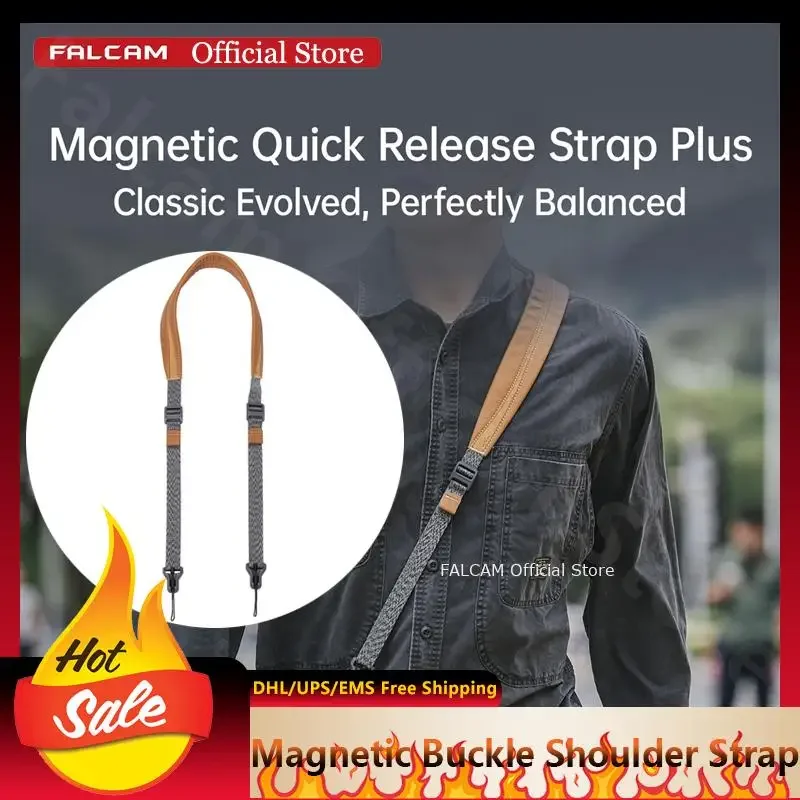 Correa de Hombro Magnética de Liberación Rápida Maglink Oficial de Falcam, con Cuero de Primera Calidad, Diseño Clásico Evolucionado, Perfectamente Equilibrada