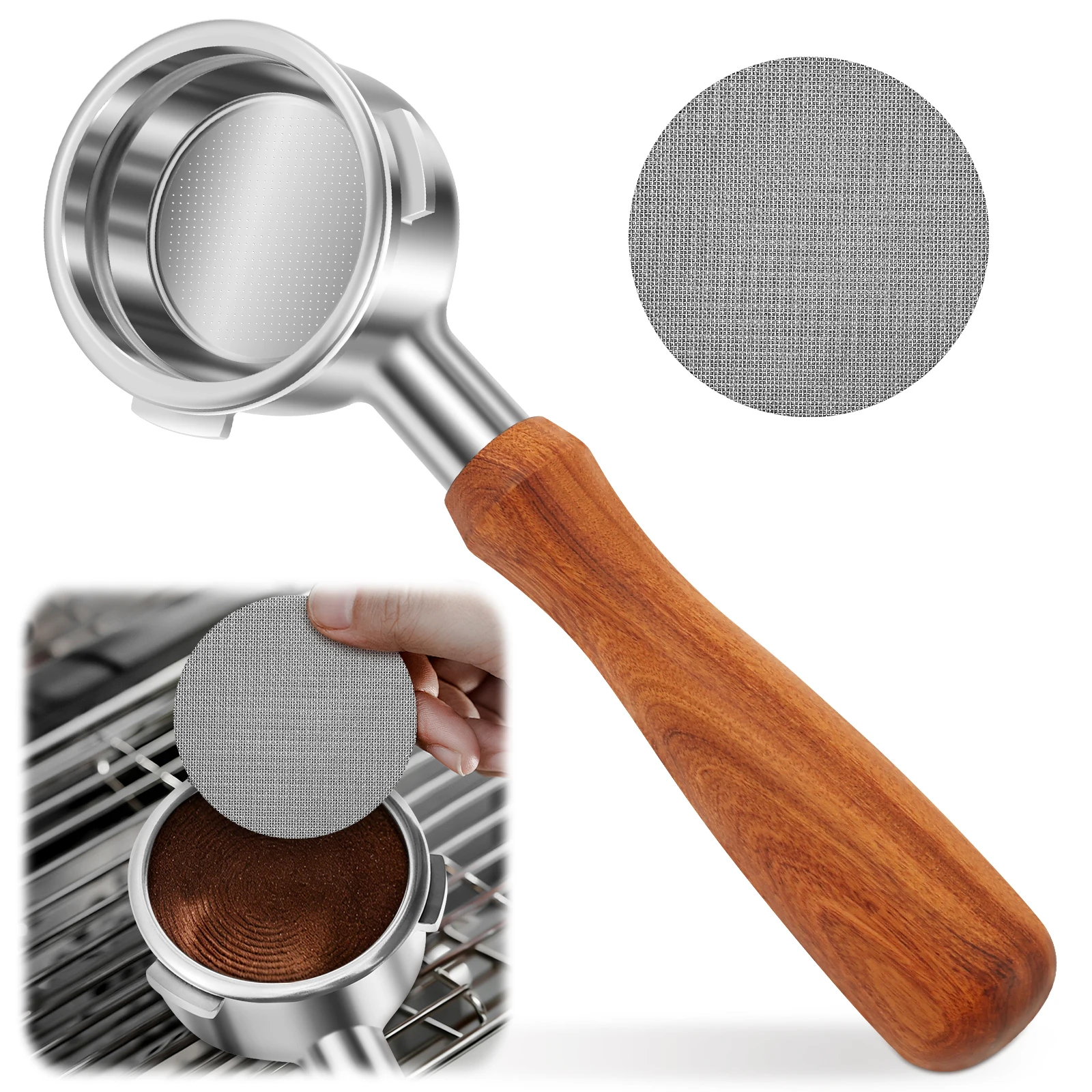 

Бездонный портафильтр для кофе 58 мм для портафильтра для эспрессо 4700 Gense/5700 Gense/5700 Pro с корзиной для фильтра, аксессуары для эспрессо