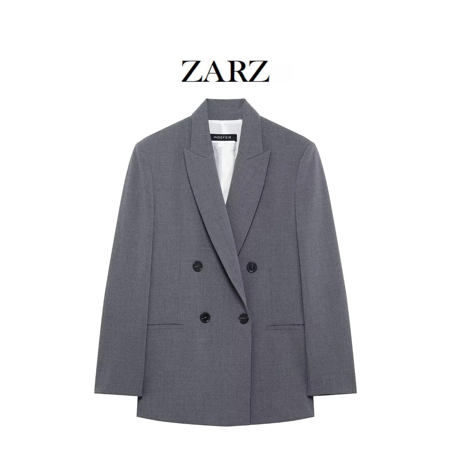 

Осень-зима 2022, женский пиджак, новый женский классический пиджак с подкладкой на плечах, двубортный стильный пиджак