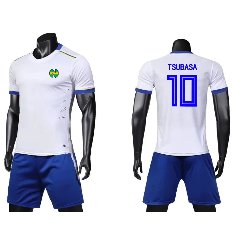 JP Anime Captain Tsubasa Nankatsu School Number 10 Ozora Tsubasa Football Clothing Spain France Classic Top Jersey & Shorts