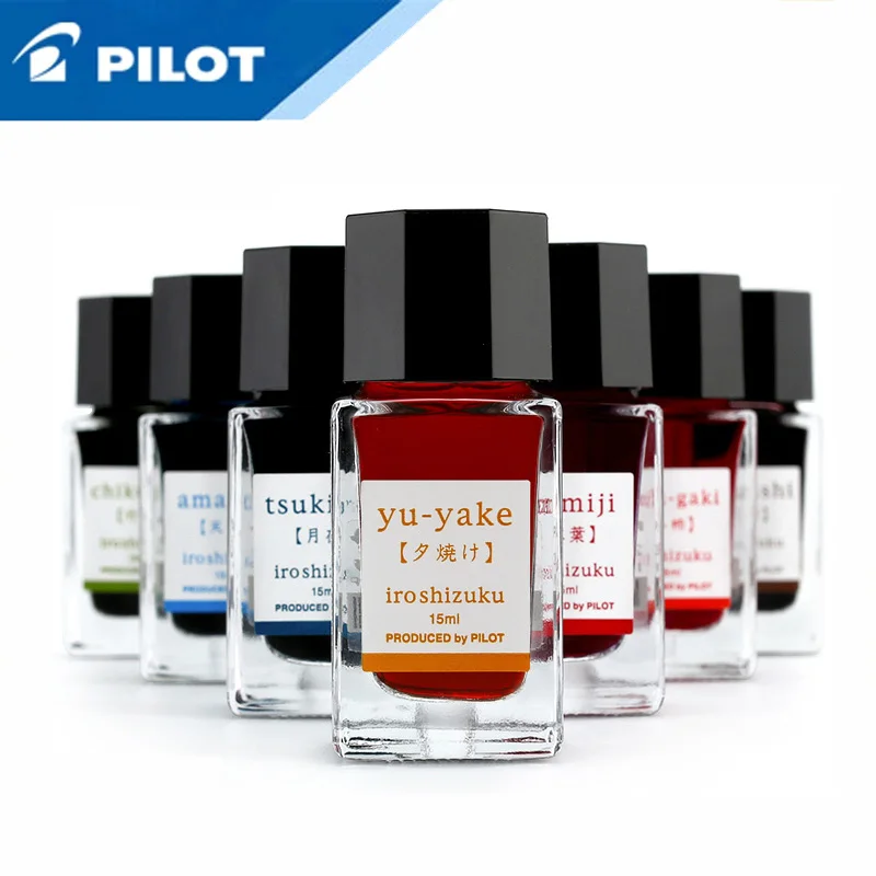 1PC Japan Pilot Color Shizuku Ink INK-15 Iroshizuku Student Vial 15ML Non-carbon Fountain Pen Ink Office Supplies Ink Bottle