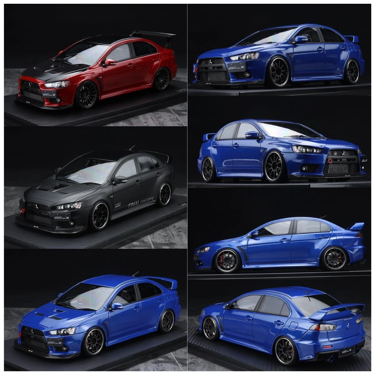 1:18จุดระเบิดสำหรับแลนเซอร์วิวัฒนาการ EVO X CZ4A TE37 jdm รุ่นลิมิเต็ดอิดิชั่นโลหะเรซินรูปประดับของเล่นของขวัญวันเกิด