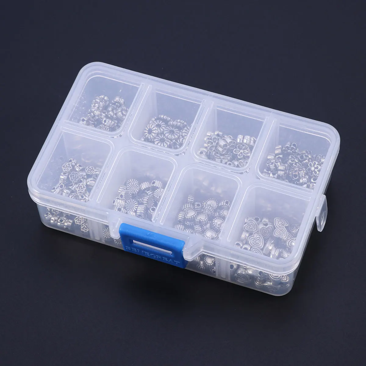 

400 pcs Beads Accessories Assortment Kit Silver Snowflake Heart Spacer Beads Large Hole For Jewelry Making Craft Diy Findings