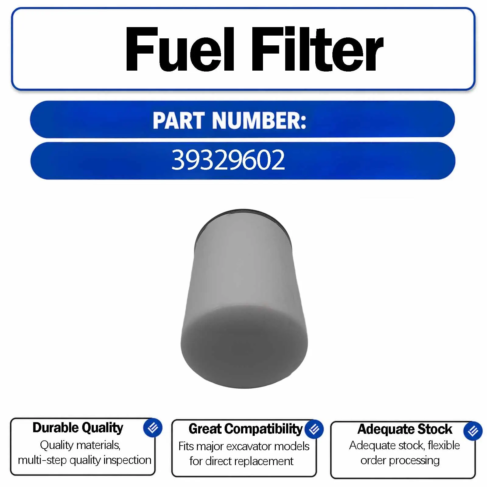 Fuel Filter Element 39329602 For UP6 5-15 and R4-11 Rotary Compressor