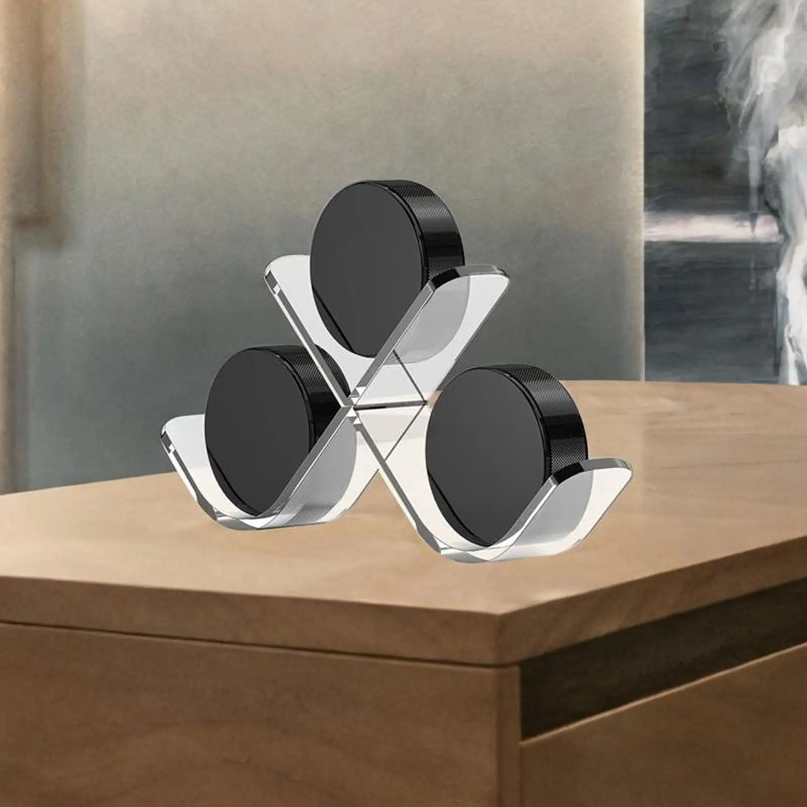 Multitriple Hockey Puck Display Case Clear Acrylic Stand Storage Rack for Sports Fan Collector Showcase