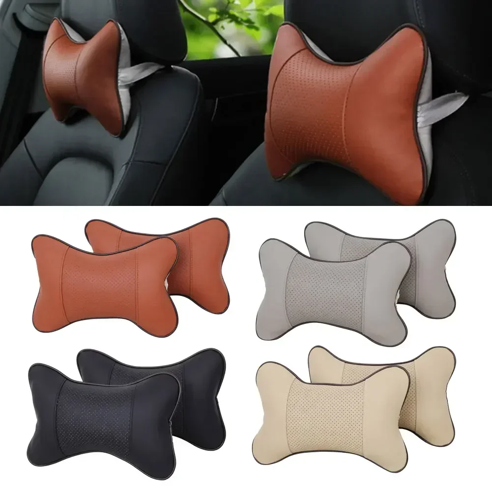 

Findme Car Neck Pillow – Leather Seat Headrest Cushion | Auto Interior Support