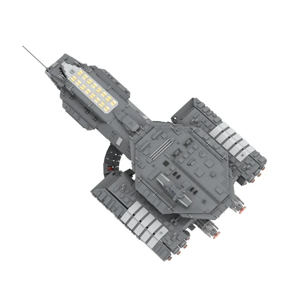 

MOC Space Interstellar Stargateed SG-1 USS Daedalus Spaceships Fleet Building Blocks Transport Airship Model Display Toy For Kid