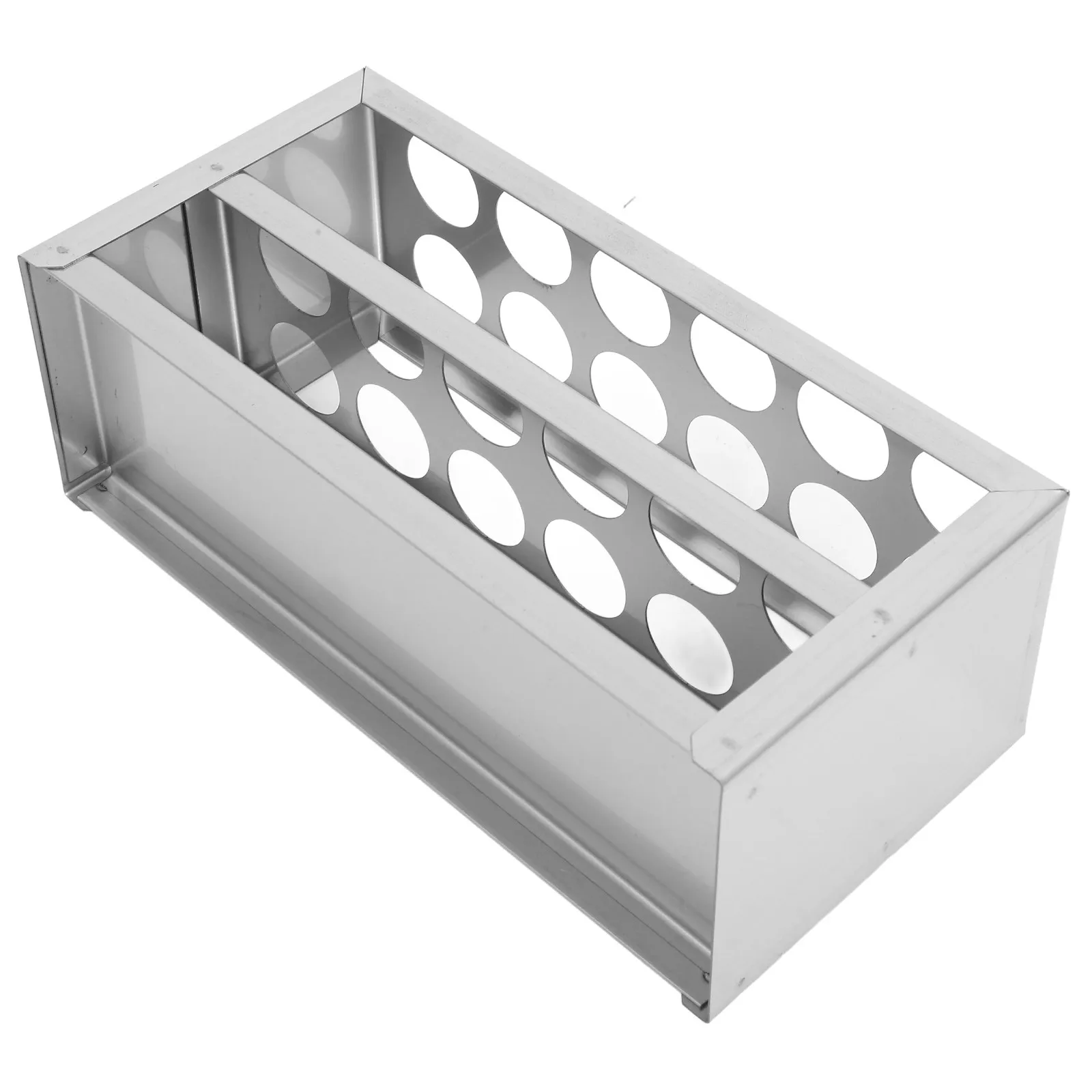 12-Slot 40-Hole Test Tube Rack Lightweight Stainless Steel Centrifuge Tube Holder Laboratory Storage Organizer Stand