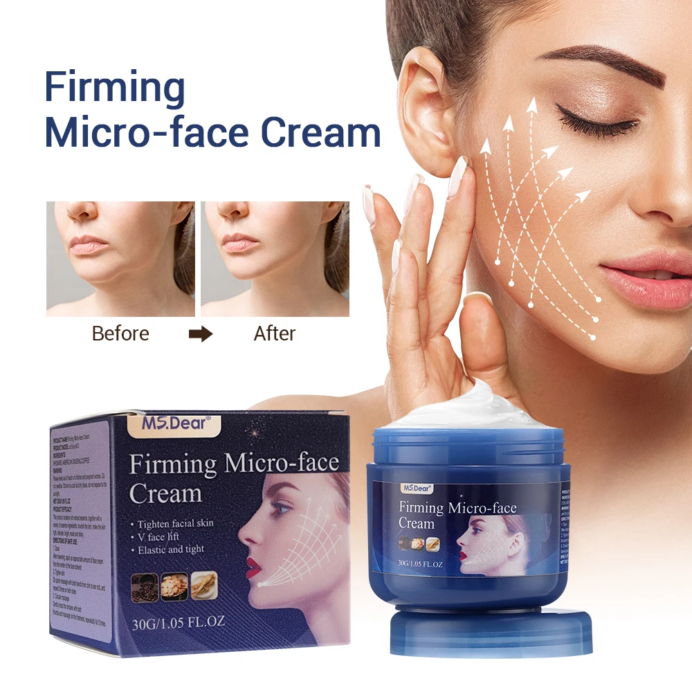 V Line Face Firming Cream Removal Double Chin Lifting Tightening Skin Anti Wrinkles Facial Cream Korean Skin Care Products