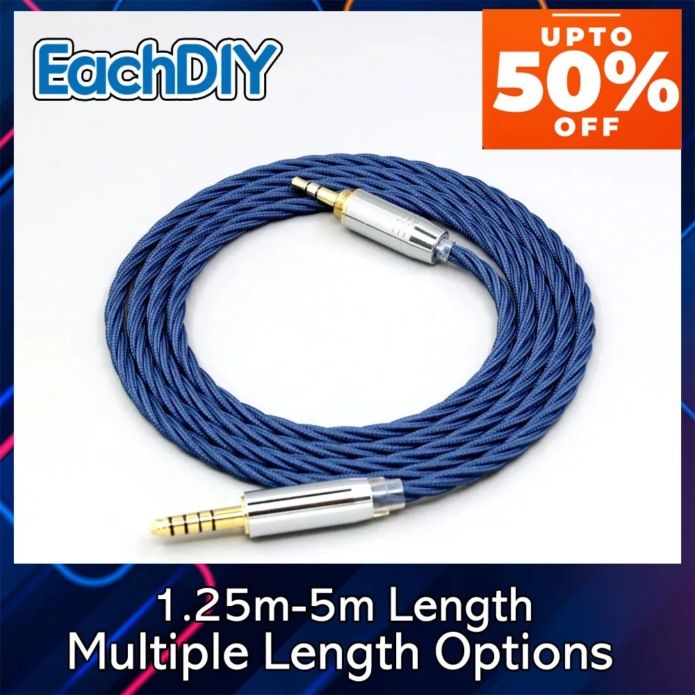 99% prata pura occ liga de grafeno cabo de fone de ouvido de manga completa para áudio-technica ATH-pro500mk2 pro700mk2 pro5v m50 r ln 008578