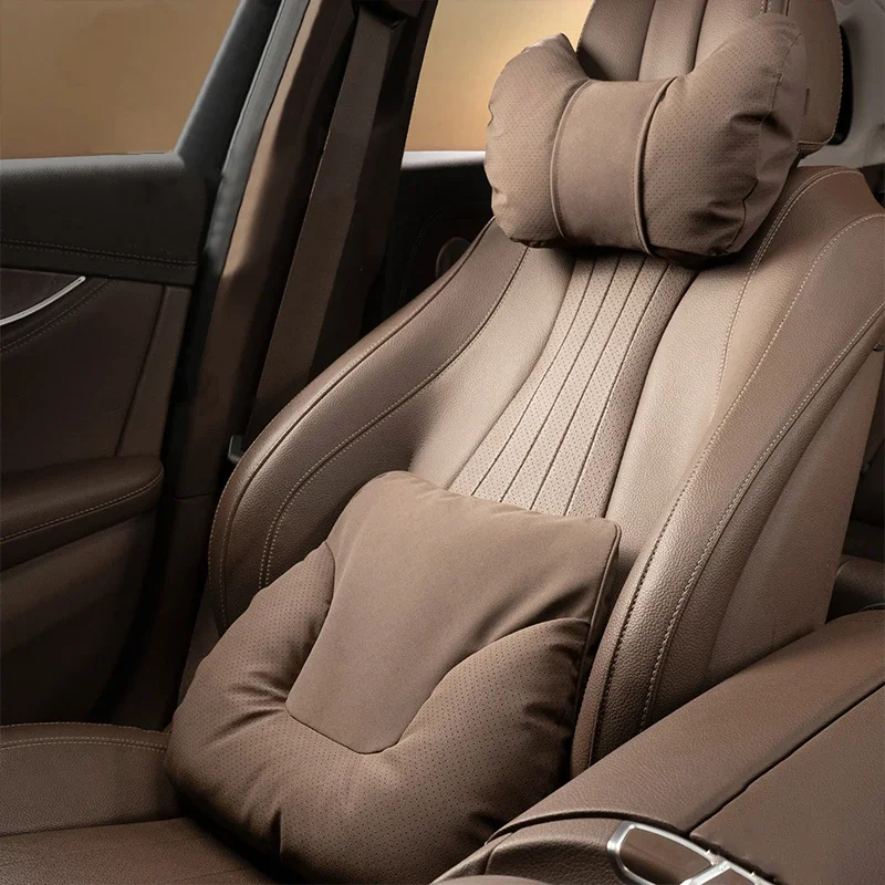 

Car Neck Pillow Soft Comfort Auto Seat Waist Support Headrest Mat Travel Rest For Mercedes Benz Tesla Audi Interior Accessories