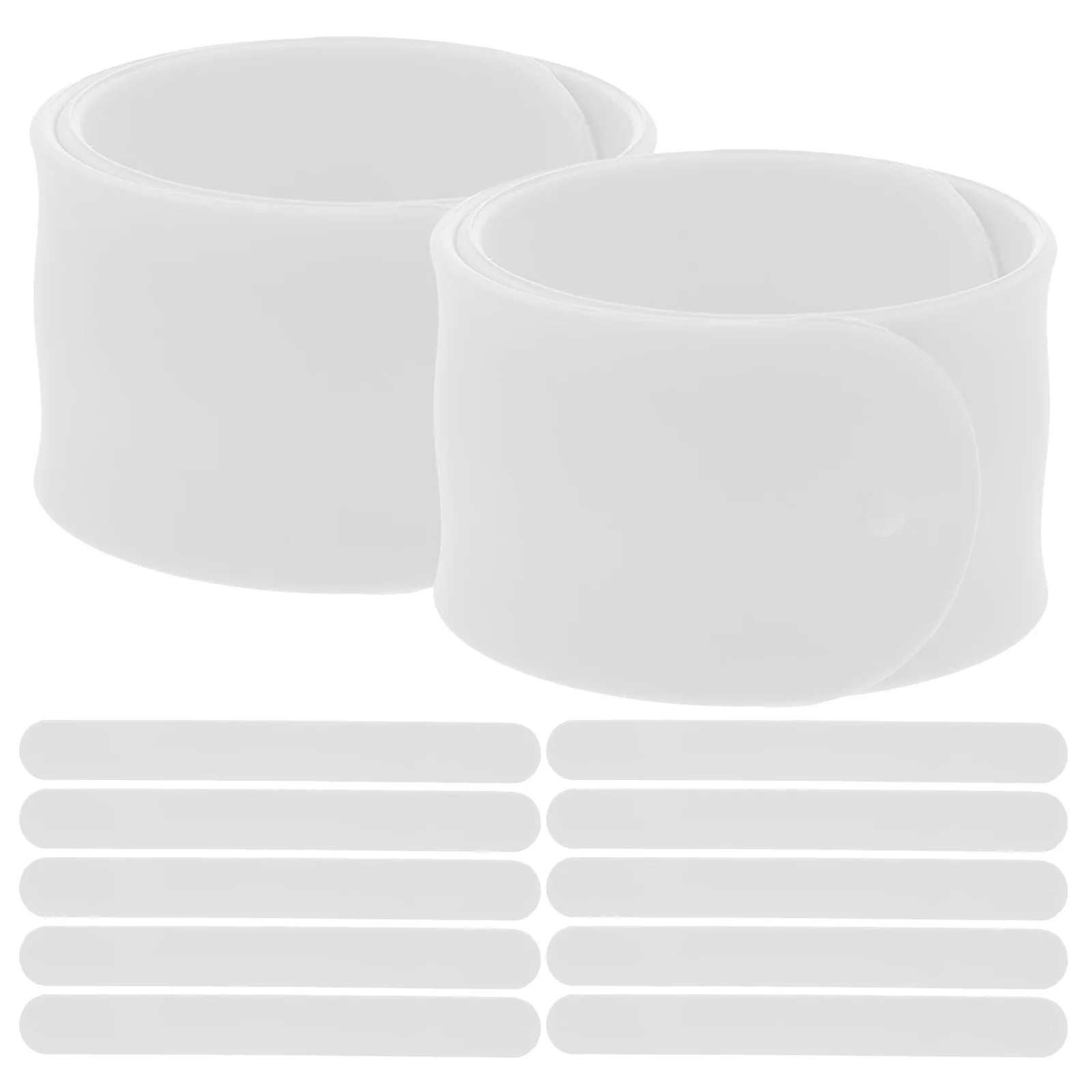 12個のシリコンスラップブレスレット、無地のDIYソフトリストバンド、柔軟なスナップバンド、パーティーの記念品、誕生日、ハロウィーン、クリスマス用