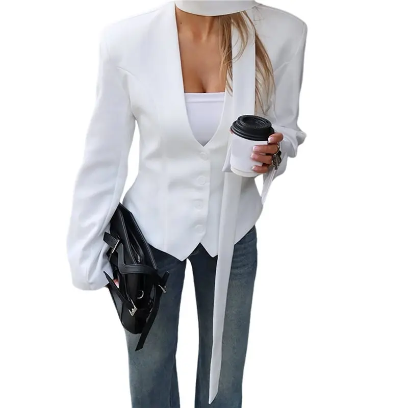 

CYL-Women's Peplum Blazer And Casual Wear With Comfortable Stretch Fabric