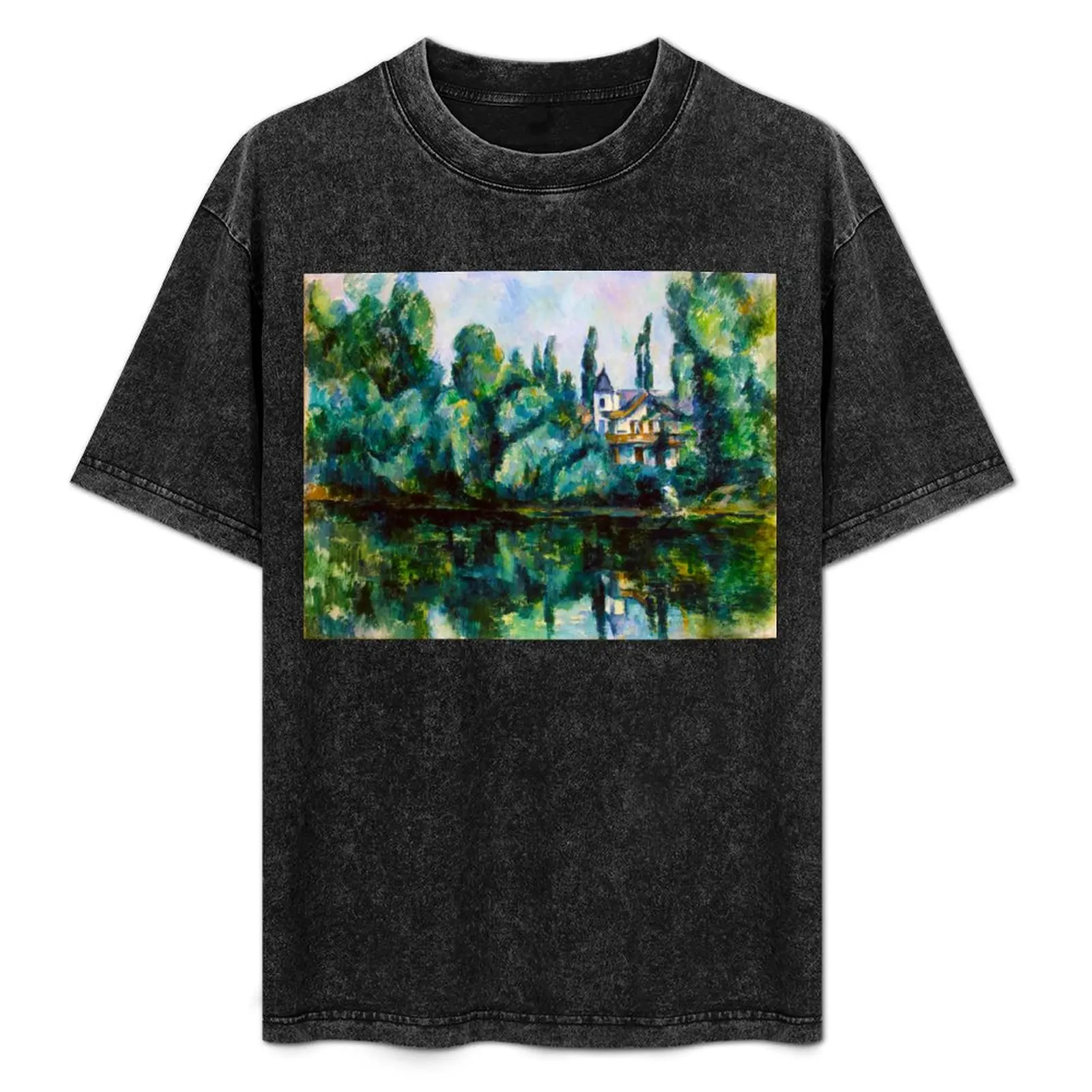 

HD PAUL CEZANNE - The Banks of the Marne T-Shirt anime figures Funny t-shirts fashion shirts T-shirt men