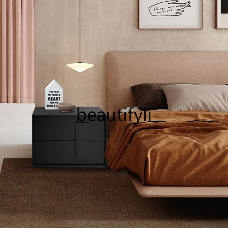 Nuevo Mesita de noche de diseño para dormitorio de madera maciza, mesita de noche pequeña de lujo