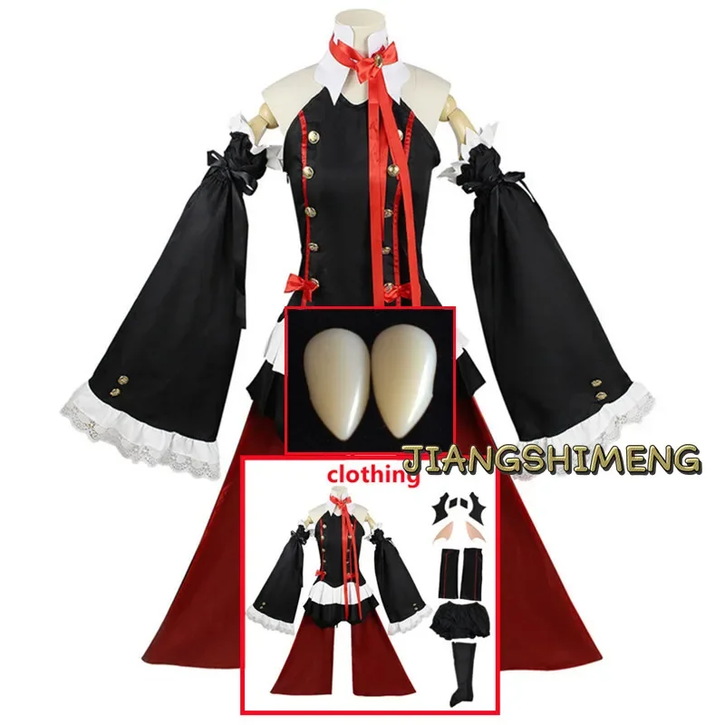 Seraph of The End Krul Tepes Cosplay Costume Uniform Anime Owari No Seraph Witch Vampire Curl Tepes Clothes for Women