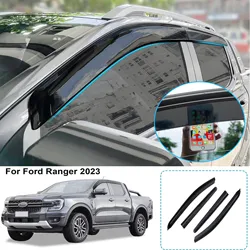 Wndow Visor Weather Shield Wind Deflector For Ford Ranger T9 2023 Wildtrak Sport XLT XLS XL PLUS-XLT Doubel Cabin Accessories