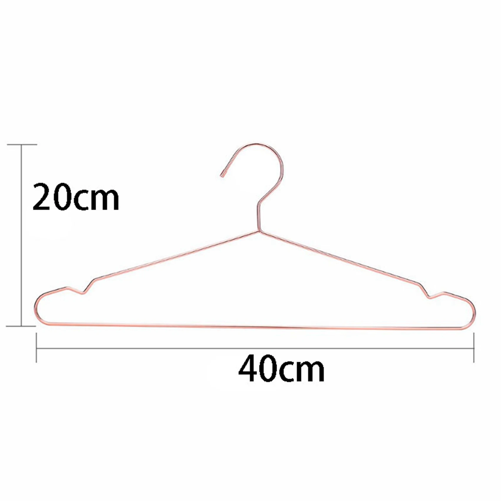

ABUI-20 шт. розовая медь, золото, металлическая вешалка для рубашек с пазом, сверхмощная прочная вешалка для пальто, вешалка для костюма, розовое золото