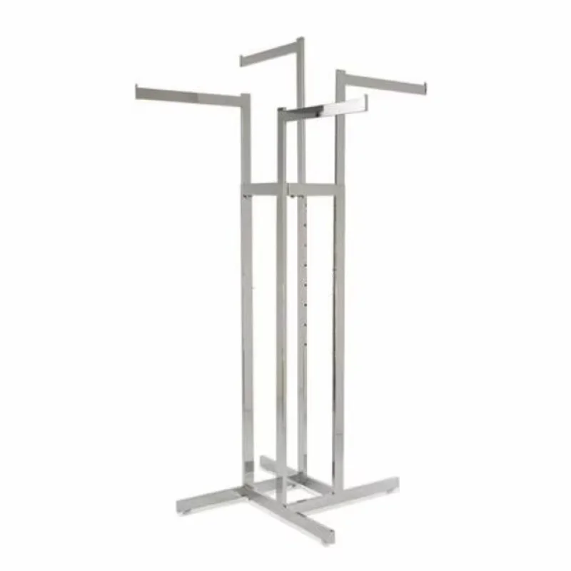 

Carbon steel rectangular frame extensible arm 4-way clothing rack