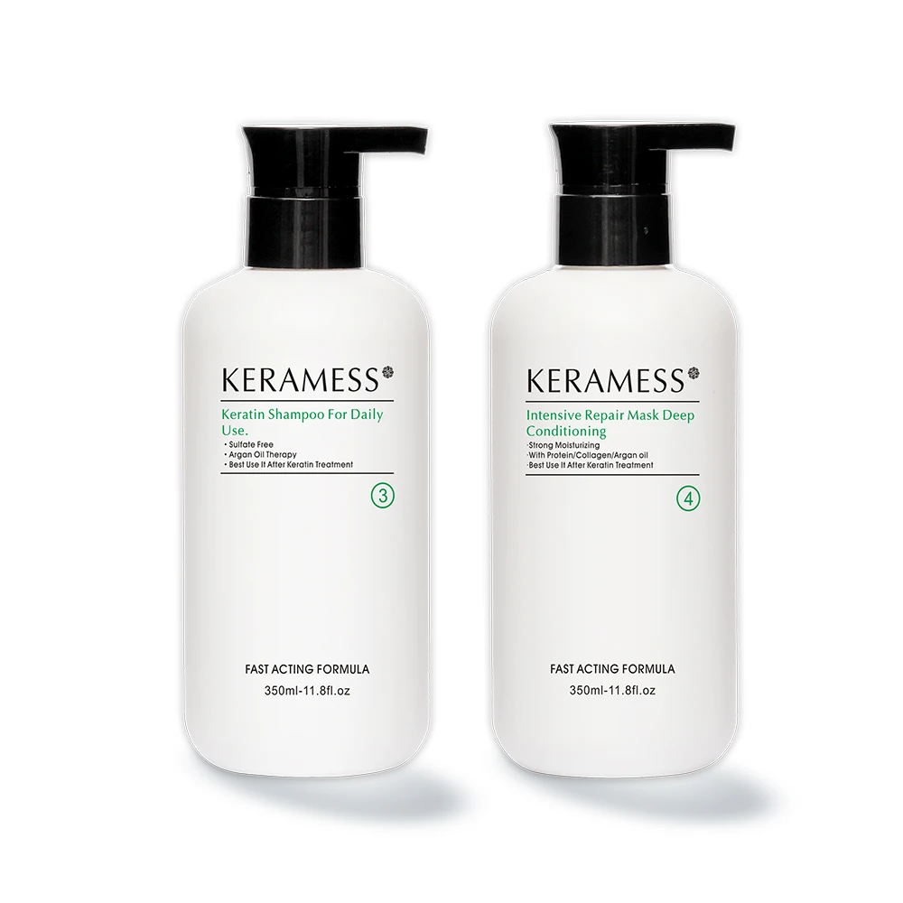 KeraMess Keratin Treatment Shampoo And Conditioner Sulfate Free For Hair Repair Straightening Moisturizing Wholesale Drop Ship