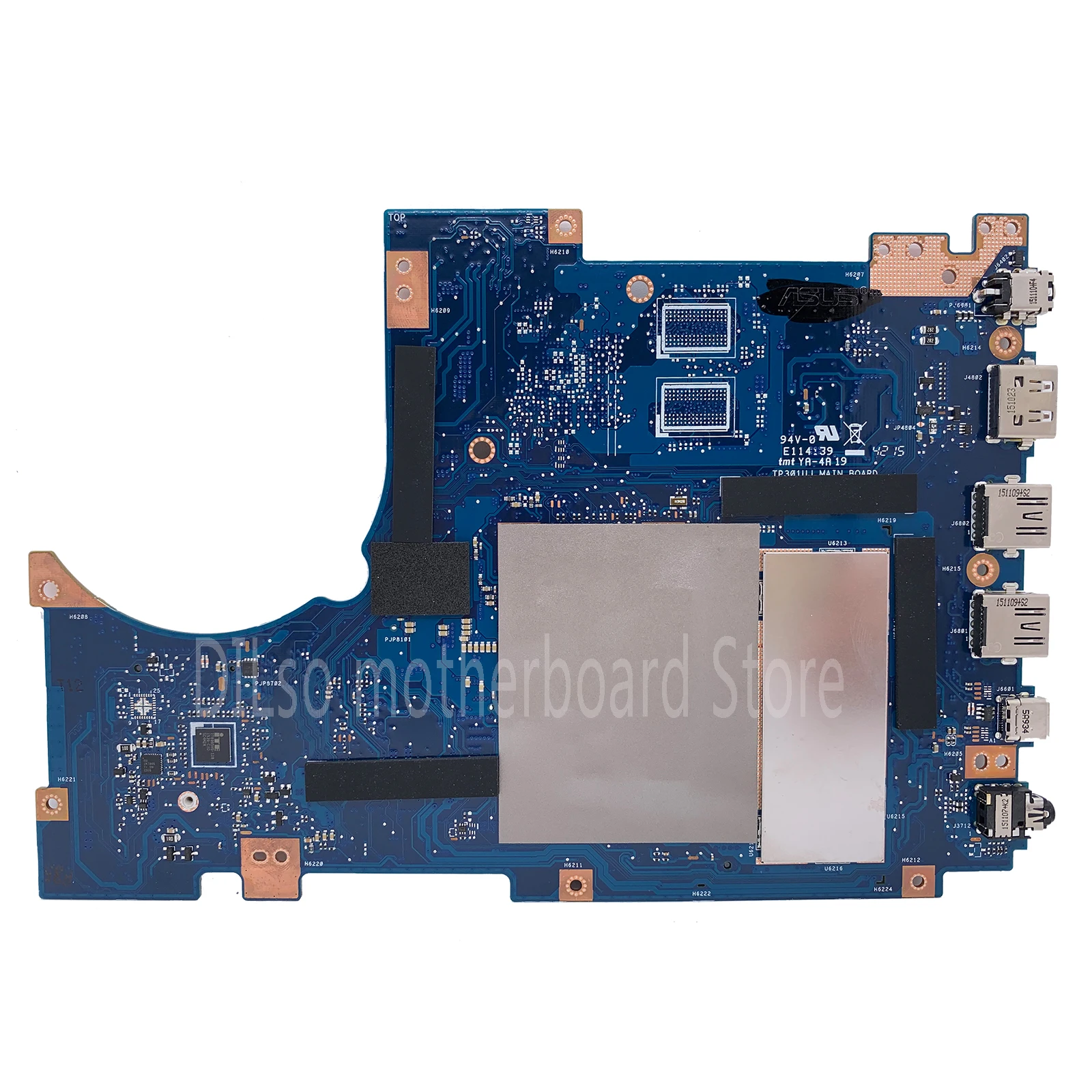 KEFU TP301UJ MAINboard สำหรับ ASUS Vivobook พลิก TP301U TP301UA Q303UA TP301UJ เมนบอร์ด I3 I5 I7-6500U 4GB 100% Test OK