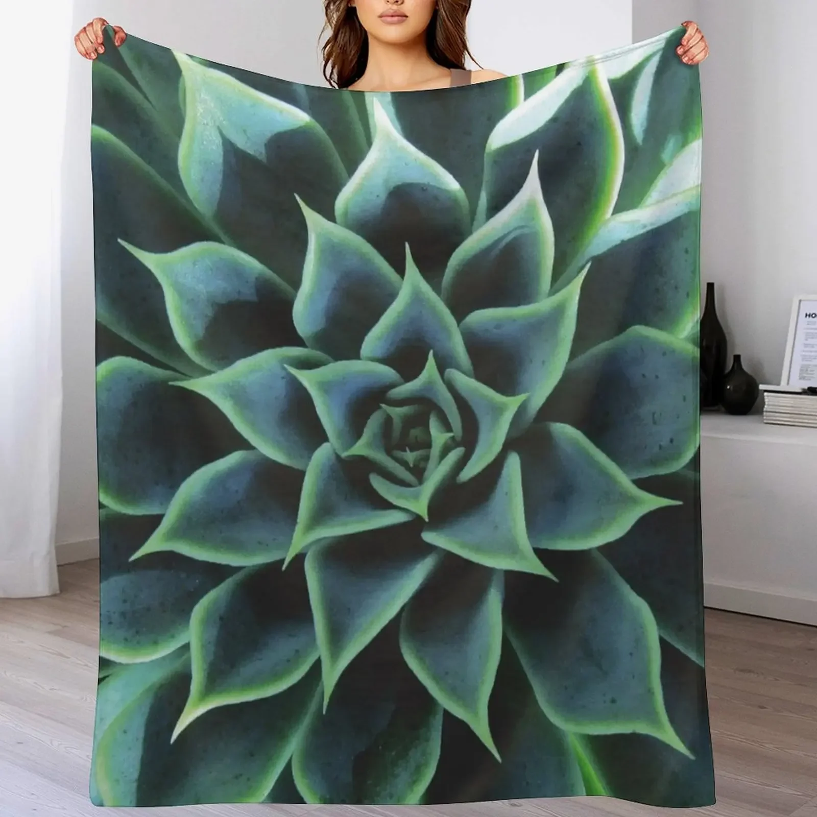 

Succulent Throw Blanket Air Conditioner Soft Blanket for Office Home