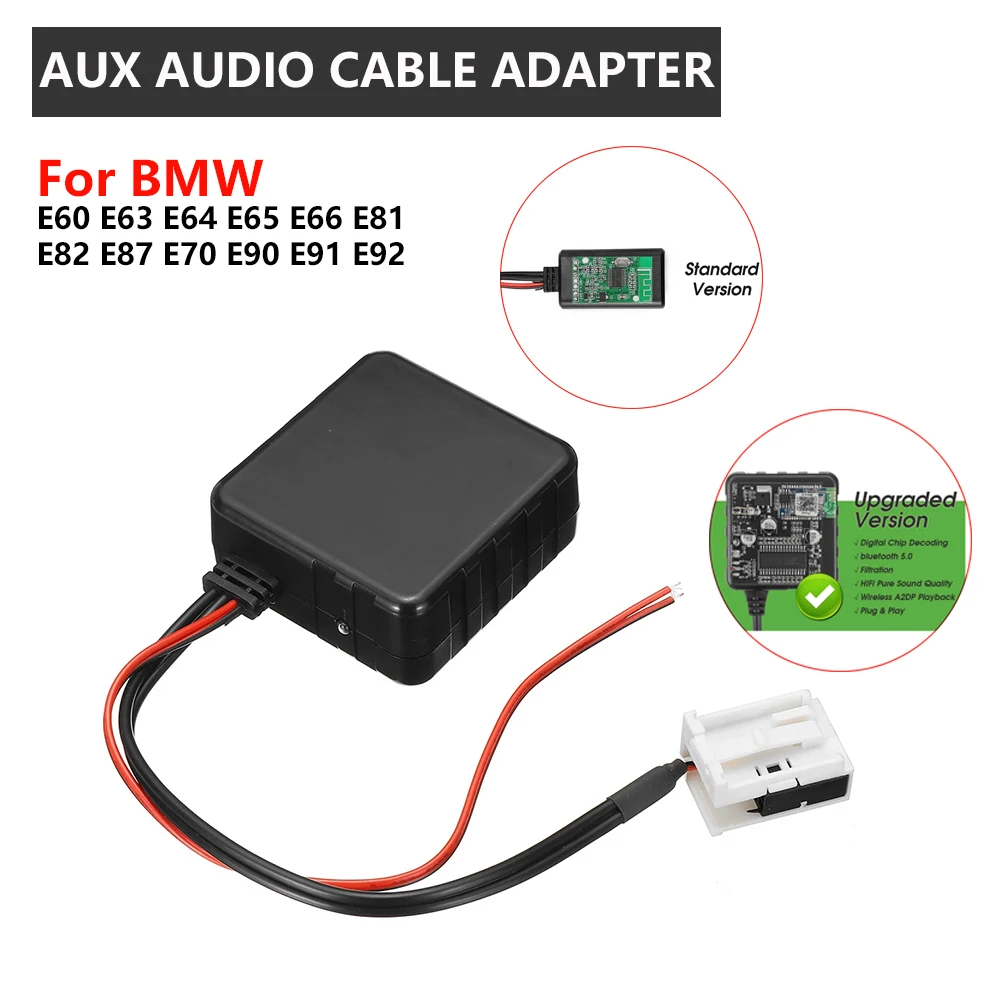 12 Pin Kopf Einheit Auto bluetooth Aux Empfänger Kabel Adapter für BMW E60 E63 E64 E65 E66 E81 E82 E87 e70 E90 E91 E92 Hifi Qualität