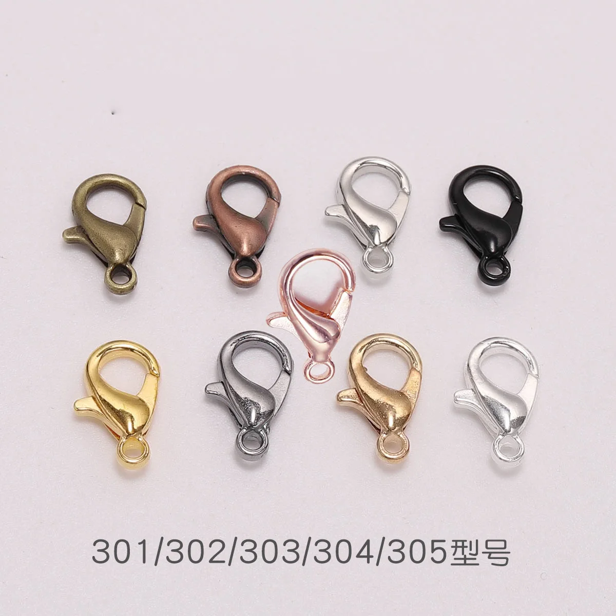 100pcs Lobster Clasps for Bracelets Necklaces DIY Hooks Chain Closure Accessories for Jewelry Making Findings Wholesale
