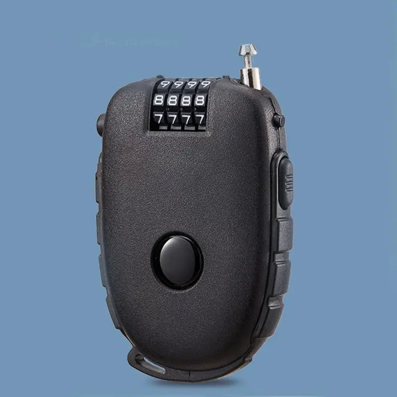 قفل كابل الأمتعة قفل برمز 4 أرقام قفل سلك مجمع للسفر الأمتعة حقيبة خوذة كلمة المرور قفل قابل للتغيير