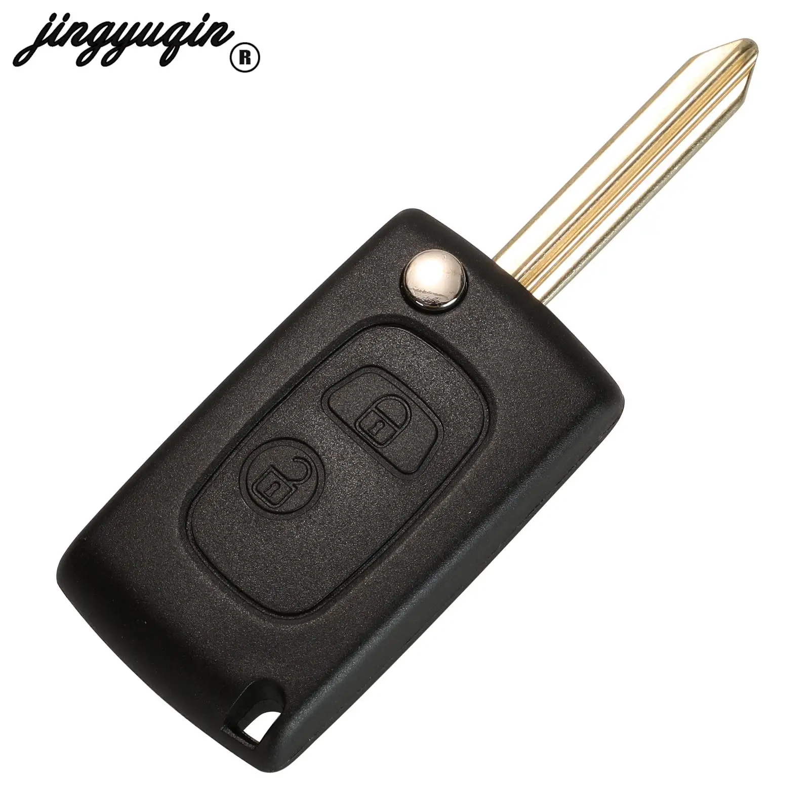 jingyuqin 2 Buttons Remote Key Case Shell For Peugeot Partner Saxo Xsara Picasso Berlingo Expert Boxer With SX9 Uncut Blade