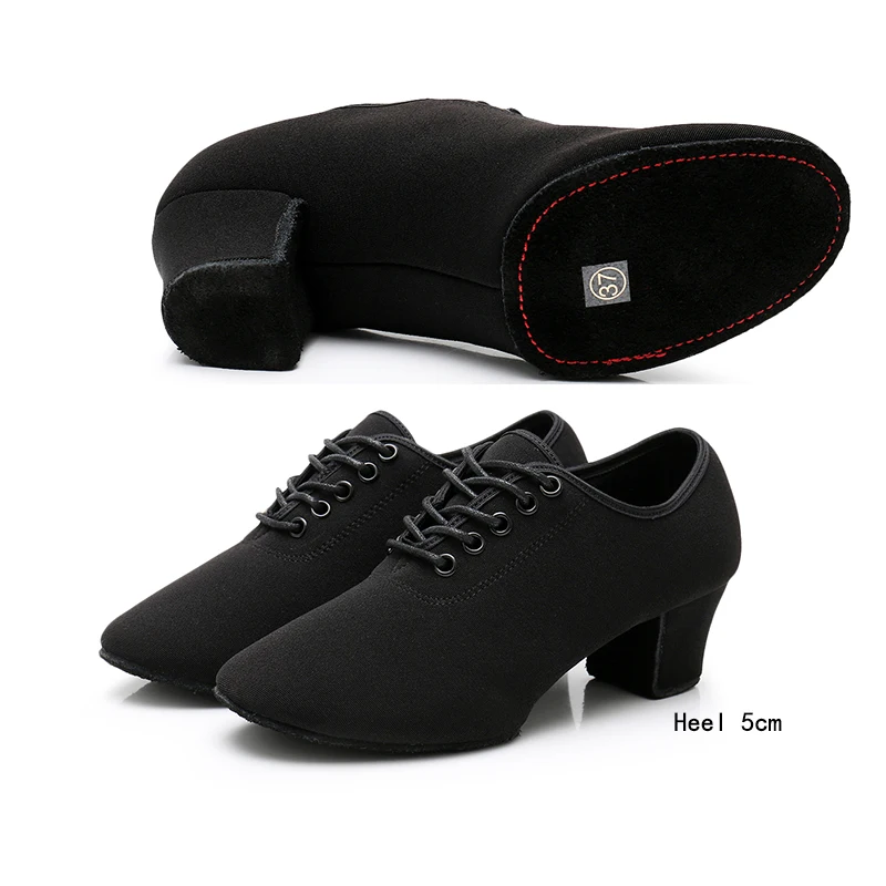 USHINE Jazz Modern Dance Shoes Women Dance Sneakers for Girls Ladies Ballroom Dance Latin Shoes Women with Close Toe 3/5cm Heels