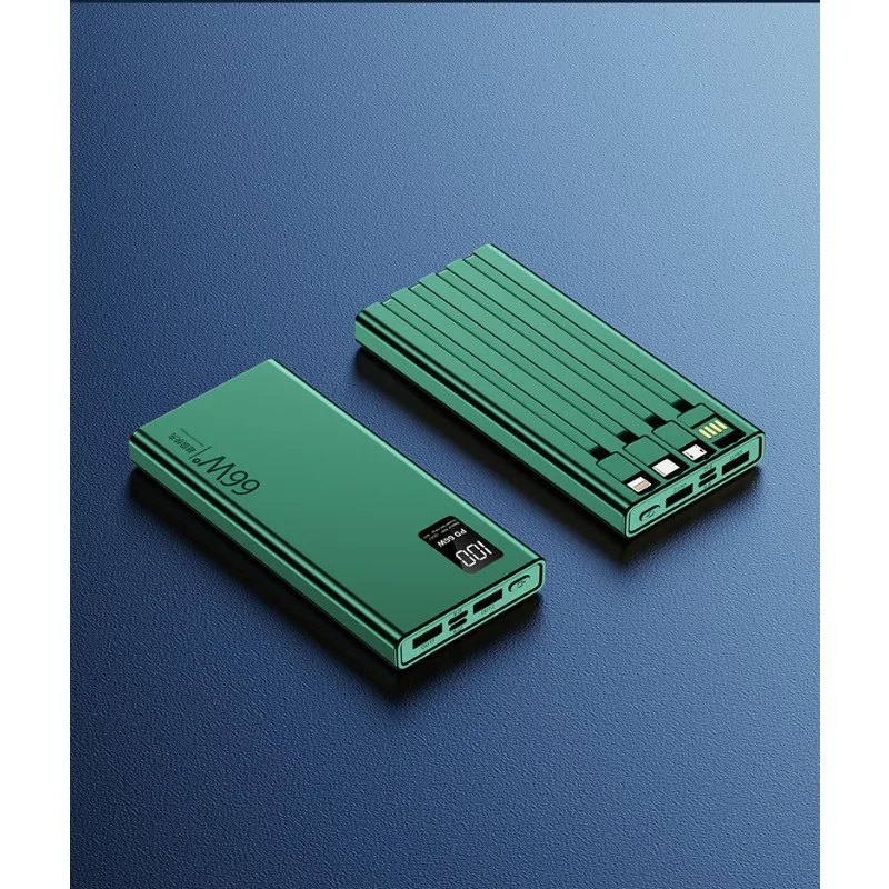 66W 초고속 충전 20000mAh 내장 케이블 컴팩트하고 휴대 가능한 대용량 파워뱅크