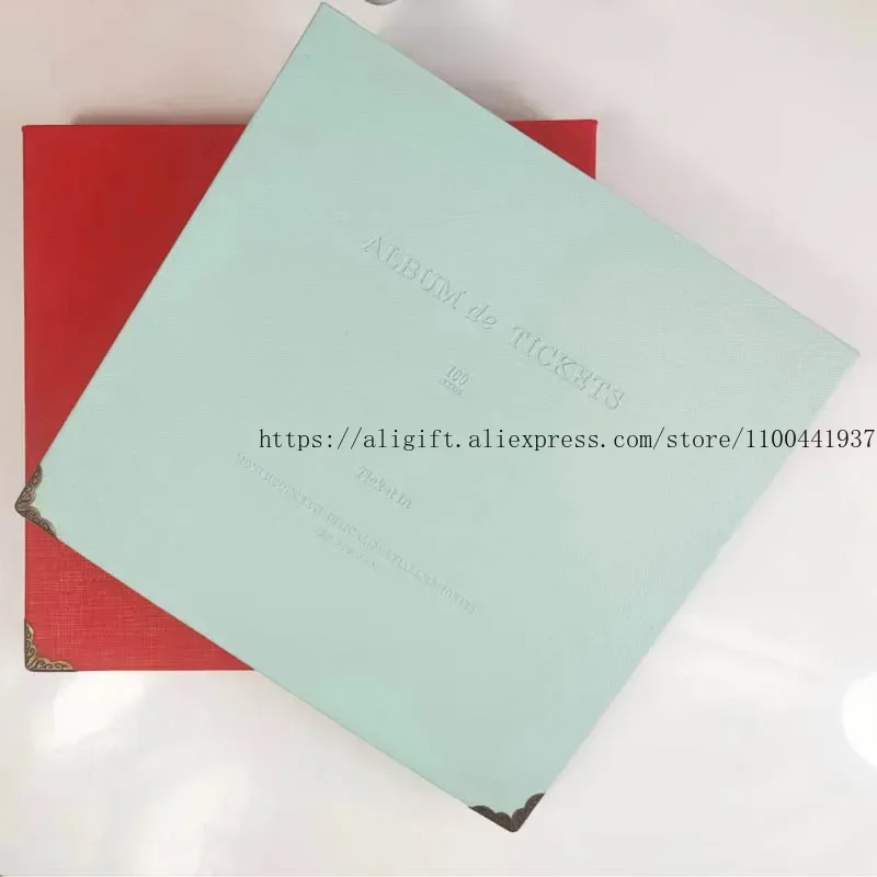 Handmade PU Leather DIY Album for Concert Tickets Collection Money Paper Movie Travel Craft Fashion Design
