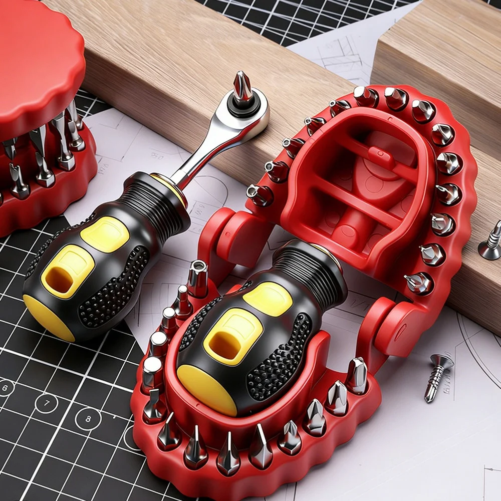 30 In 1 Household Screwdriver Set Precision Manual Repair Tool Durable Steel Heat Treated Blade Compact Hardware Kit