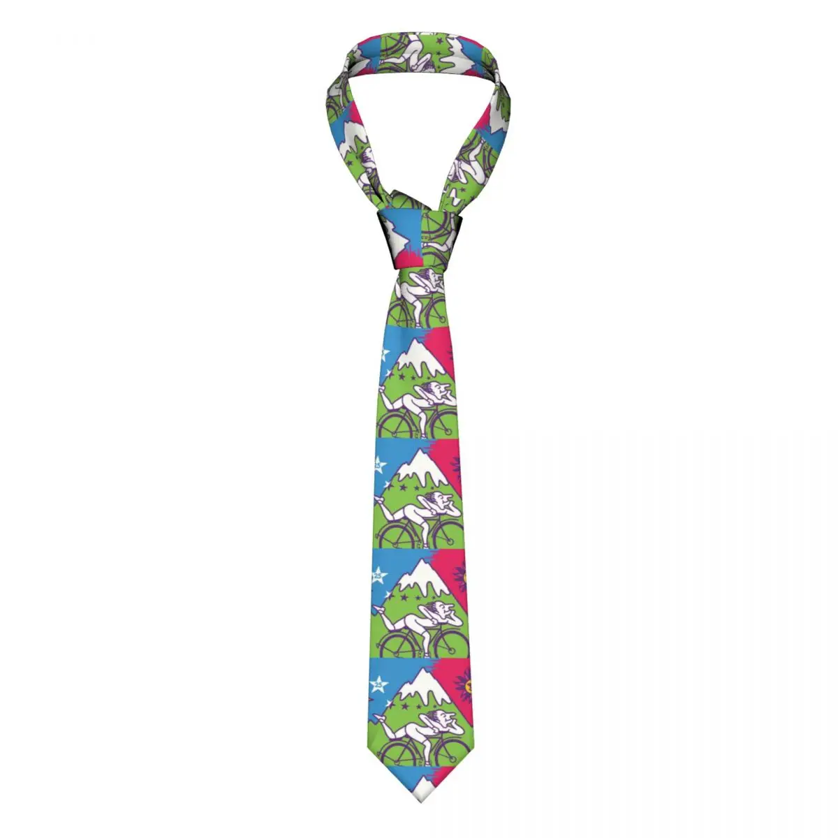 

Custom Albert Hofmann LSD Bicycle Day Ties Men Classic Silk Neckties for Party