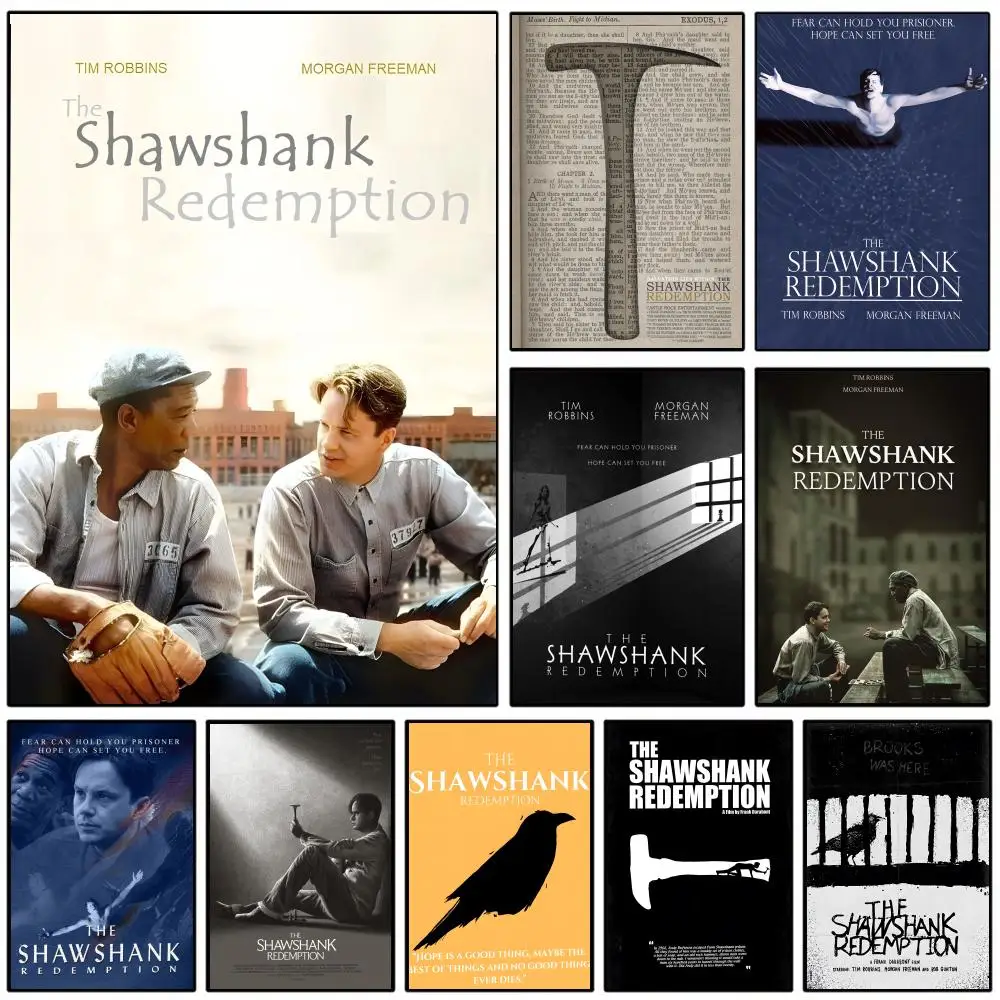 The Shawshank Redemption Poster Self-adhesive Art Waterproof Paper Sticker Coffee House Wall Decor